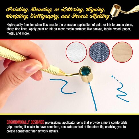 متجر مخصص 2 قلم طلاء سائل بخطوط رفيعة مع أطراف جذعية 0.5 مم و0.7 مم - آبار الحبر، الرسم، الحروف - طلاء دقيق للسيارات، إصلاح خدوش رقاقة الصخور، أداة تنظيف in Kuwait