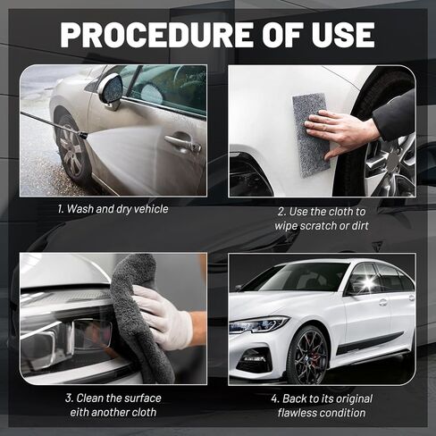 6 قطع من قماش التنظيف نانو سباركل لإزالة خدوش السيارة، 2024 قطعة قماش سحرية لإصلاح خدوش السيارة (صندوق واحد) in Kuwait