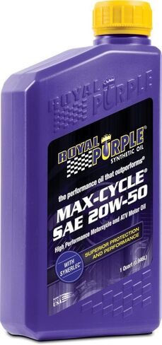 زيت دراجة نارية صناعي عالي الأداء من Royal Purple (06316-6PK Max-Cycle 20W-50 - 1 كوارت، (علبة مكونة من 6 قطع) in Saudi Arabia