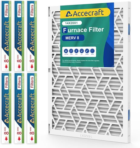 16x25x1 Air Filter MERV 8, Advanced Dust Defense,Cost-effective,1 Reusable ABS Frame + 6 Pack Replaceable, Quality Furnace Filter Media for AC & Furnace Applications（1 Frame+6 Filter） in Kuwait