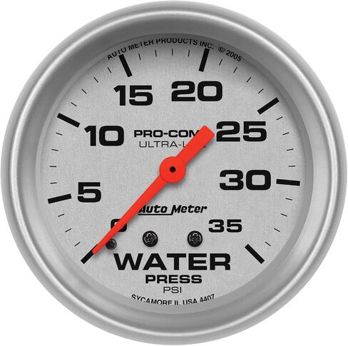 Auto Meter 4407 Ultra-Lite Mechanical Water Pressure Gauge,2.625 in. in Saudi Arabia