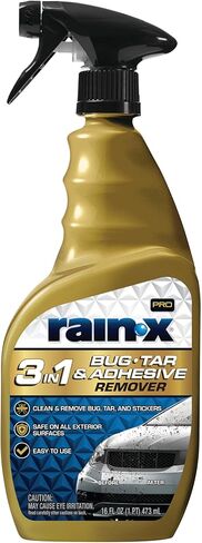 مزيل الحشرات والقطران واللاصق 3 في 1 من Rain-X Pro 620213، 16oz - مزيل ممتاز للحشرات والقطران والمواد اللاصقة للمساعدة في تنظيف وإزالة الملوثات اللزجة in Kuwait