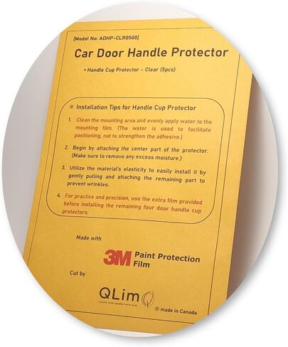 3M 5 قطع واقي أكواب لمقبض باب السيارة/ملصق/واقي، 3M PPF (فيلم حماية الطلاء)، شفاف (شفاف)، مضاد للخدش، مناسب لمعظم السيارات (شفاف/5 قطع) in Kuwait