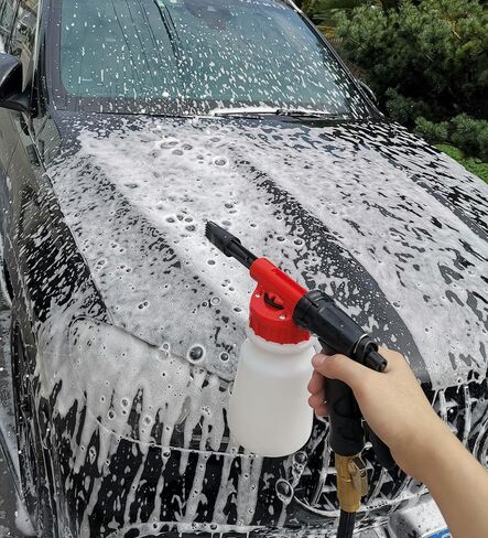 Foam Cannon for Garden Hose，Adjustment Ratio Dial Foam Gun,Car Wash Soap Spray Foamer Yellow in Saudi Arabia