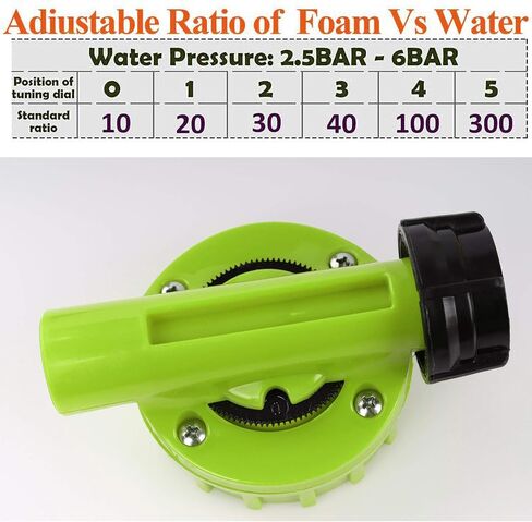 Foam Cannon for Garden Hose，Adjustment Ratio Dial Foam Gun,Car Wash Soap Spray Foamer Yellow in Saudi Arabia
