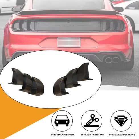 KKoneAuto Tail Light Lamp Covers Compatible with 2018-2022 Mustang, 6Pcs Mustang Taillight Covers Guard Trims Frame Bezels Decoration Accessories, Smoke Black in Saudi Arabia