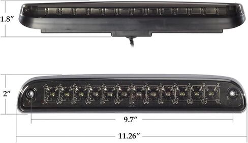 Partsam ارتفاع جبل وقف الضوء أدى استبدال ضوء الفرامل الثالث لF250 F350 F450 F550 1999-2016/Ranger/B سلسلة ضوء الفرامل الثالث واضح خلفي سقف الكابينة مركز جبل الفرامل وقف الذيل مصباح ضوء البضائع in Saudi Arabia