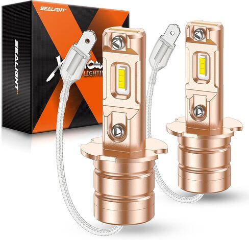 SEALIGHT H3 LED Bulbs Fog Light Bulbs,10000LM 6500K Cool White, 600% Brightness H3 LED Bulb Light for Fog Lamp, DRL, Ultra-High Heat Dissipation Performance, Non-polarity, Pack of 2 in Saudi Arabia