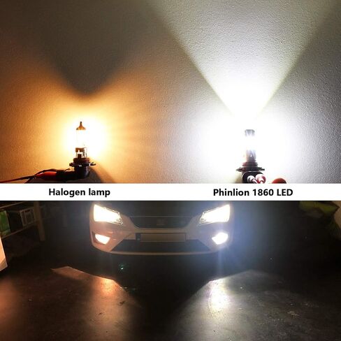 PHINLION 3800 لومن 5201 5202 LED لمبة إضاءة ضباب فائقة السطوع CSP PS19W PS24W 12085 12086 مصابيح ضباب لشاحنة السيارة DRL مصابيح تشغيل نهارية، 6000K زينون أبيض in Kuwait