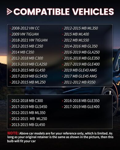 مصباح LASFIT Custom Pro-MB2 - H7 لسيارة Mercedes-Benz Volkswagen مع قابس محول التجنيب والتشغيل (عبوة من 2) in Kuwait