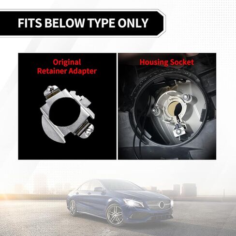 مصباح LASFIT Custom Pro-MB2 - H7 لسيارة Mercedes-Benz Volkswagen مع قابس محول التجنيب والتشغيل (عبوة من 2) in Kuwait