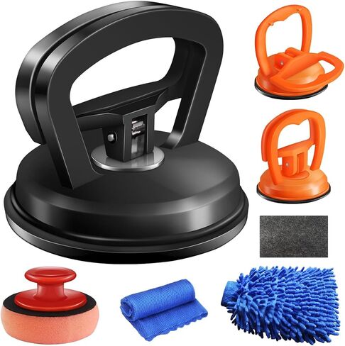 دنت مجتذب، 3 حزمة سيارة دنت بولير شفط كأس دنت بولير سيارة دنت إزالة عدة أداة إزالة دنت وإصلاح دنت عدة مقبض رافع لجسم السيارات والزجاج والشاشة ورفع البلاط والأشياء المتحركة in Kuwait