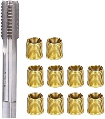 أدوات إصلاح خيط قابس الإشعال، إدراج خيط M14x1.25 + طقم صنبور M16x1.25 أدوات إصلاح فتحة خيط اعة معدنية طقم ملولب لإصلاح مولدات محرك البنزين للسيارات in Kuwait