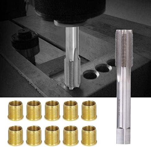 أدوات إصلاح خيط قابس الإشعال، إدراج خيط M14x1.25 + طقم صنبور M16x1.25 أدوات إصلاح فتحة خيط اعة معدنية طقم ملولب لإصلاح مولدات محرك البنزين للسيارات in Kuwait