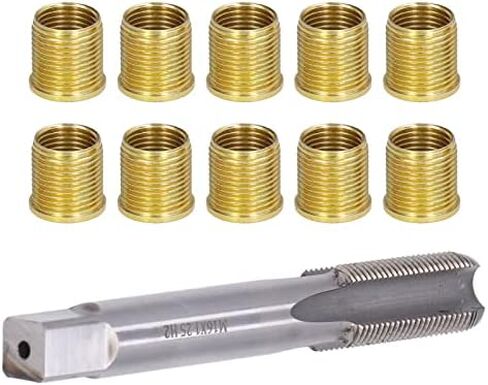 أدوات إصلاح خيط قابس الإشعال، إدراج خيط M14x1.25 + طقم صنبور M16x1.25 أدوات إصلاح فتحة خيط اعة معدنية طقم ملولب لإصلاح مولدات محرك البنزين للسيارات in Kuwait