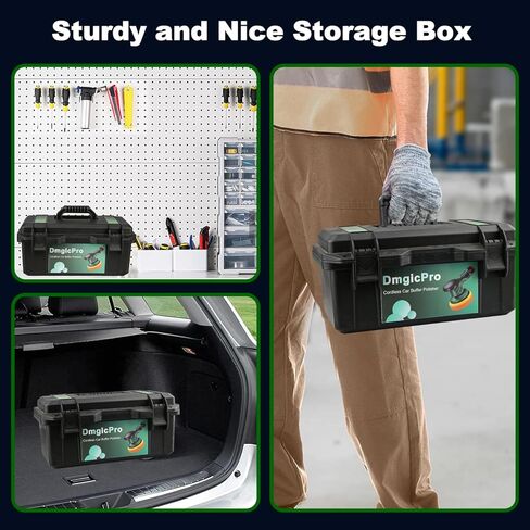 أداة تلميع عازلة السيارة اللاسلكية، مجموعة تلميع عازلة لاسلكية محمولة مع قطعتين بطارية قابلة لإعادة الشحن بقدرة 2600 مللي أمبير في الساعة، 20 قطعة إضافية مع صندوق أدوات مقاوم للماء، 6 سرعات متغيرة تستخدم لتفاصيل السيارة in Kuwait