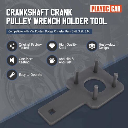 أداة حامل مفتاح ربط العمود المرفقي من PLAYOCCAR متوافقة مع VW Routan Dodge Chrysler Ram 3.6L 3.2L 3.0L، OEM 10198A، دبوس ممتد 40 مم وتصميم فولاذي عالي التحمل in Kuwait