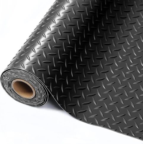 7.5 x 20 FT,2.4 mm Thickness Garage Mats for Floor,PVC Anti-Slip Garage & Shop Floor & Parking mats,Garage Floor Mat for Workshop,Gym,Golf Cart Parking or Trailers,Garage Flooring Roll - Grey in Saudi Arabia
