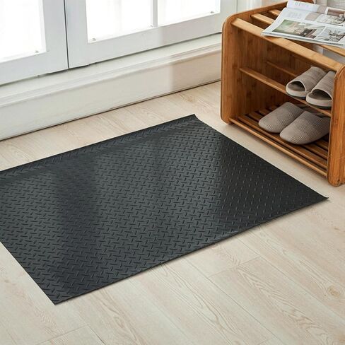 7.5 x 20 FT,2.4 mm Thickness Garage Mats for Floor,PVC Anti-Slip Garage & Shop Floor & Parking mats,Garage Floor Mat for Workshop,Gym,Golf Cart Parking or Trailers,Garage Flooring Roll - Grey in Saudi Arabia