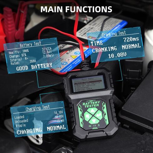 CARTMAN 12V Car Battery Alternator Tester, Test Battery Condition & Alternator Charging, LED Indication in Saudi Arabia