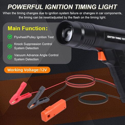 DUOYI Timing Light Automotive Engine Timing Lights 12V Ignition Timing Light with Strobe Lamp Inductive Timing Tool Kit Reverse Polarity/Overload Protection Ignition Timing Tool with 4.5ft Lead in Saudi Arabia