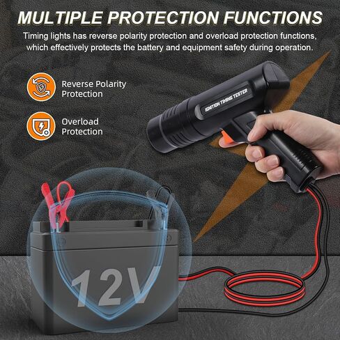 DUOYI Timing Light Automotive Engine Timing Lights 12V Ignition Timing Light with Strobe Lamp Inductive Timing Tool Kit Reverse Polarity/Overload Protection Ignition Timing Tool with 4.5ft Lead in Saudi Arabia
