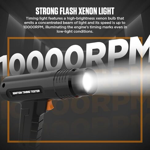 Timing Light 12V Engine Timing Light Automotive Strong Flash Timing Lights Inductive Ignition Timing Light Gun for 2&4 Stroke Petrol Engine for Car Motorcycle with Reverse Polarity&Overload Protection in Saudi Arabia