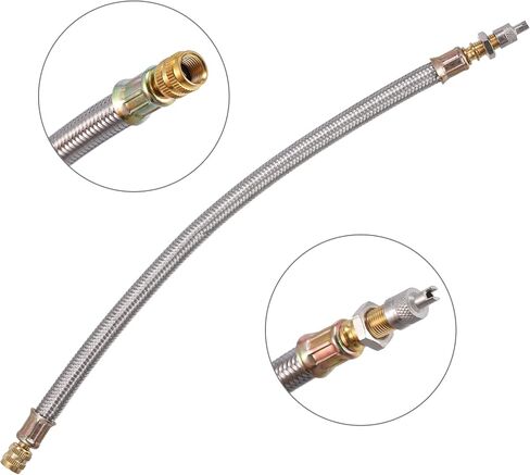 X AUTOHAUX 4 قطع أداة محول جذع صمام الإطارات 2 أنابيب تمديد جذع صمام مزدوج 180 مم 7 بوصة 300 مم 12 بوصة 2 مشبك لسيارة شاحنة دراجة نارية مقطورة RV in Saudi Arabia