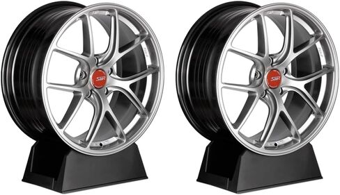 Car Tire Display Rack Car Wheel Stand for Display, Tire Wheel Rim Holder Tire Stand Base for Exhibition,Shop,Garage (Red, Set of 2) in Saudi Arabia