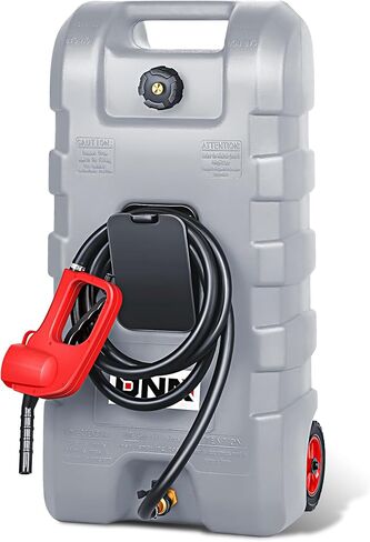 ‎DNA MOTORING 58L Portable Fuel Caddy Tank Container for Gasoline Diesel Light Oil,13 Gallon, 2 Gal/Min,Grey,TOOLS-00302 in Saudi Arabia