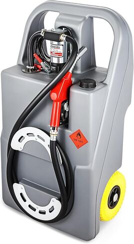 ‎DNA MOTORING 58L Portable Fuel Caddy Tank Container for Gasoline Diesel Light Oil,13 Gallon, 2 Gal/Min,Grey,TOOLS-00302 in Saudi Arabia