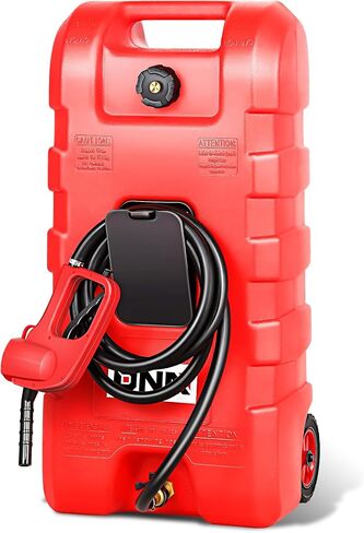 ‎DNA MOTORING 58L Portable Fuel Caddy Tank Container for Gasoline Diesel Light Oil,13 Gallon, 2 Gal/Min,Grey,TOOLS-00302 in Saudi Arabia