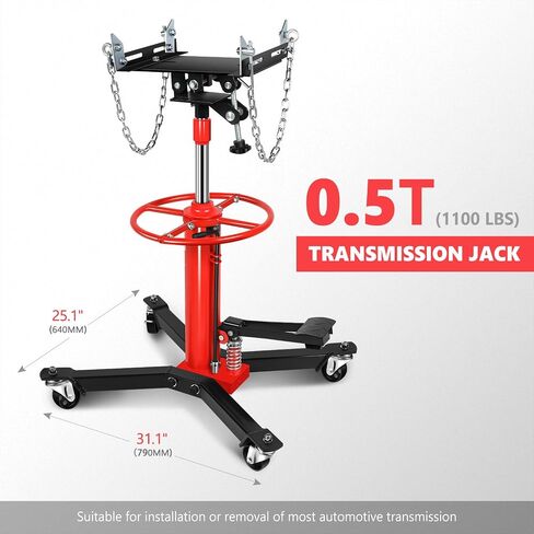 DNA MOTORING Hydraulic Transmission Jack - 1/2 Ton 1100 lbs Capacity High Lift Telescoping Floor Jack Stand,33"-70" Lifting Range,TOOLS-00320 in Saudi Arabia