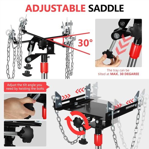 DNA MOTORING Hydraulic Transmission Jack - 1/2 Ton 1100 lbs Capacity High Lift Telescoping Floor Jack Stand,33"-70" Lifting Range,TOOLS-00320 in Saudi Arabia