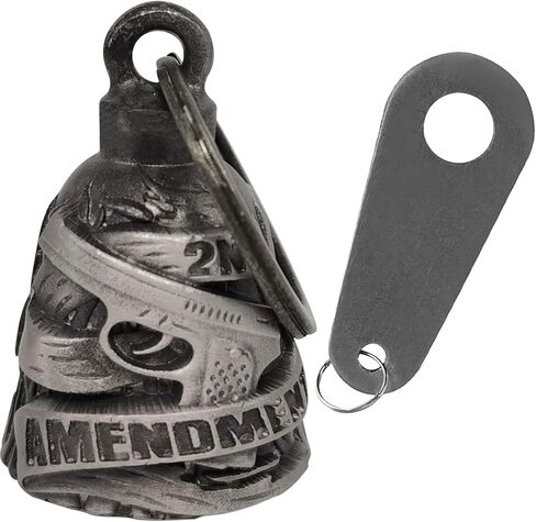 Dream Apparel Motorcycle Biker Bell W/Motorcycle Bell Hanger, Motorcycle Accessories or Key Chain for Luck, Silver in Kuwait