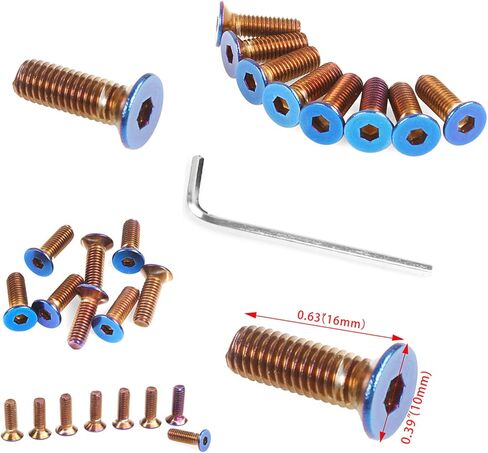 RASTP Steering Wheel Screw Kit,8Pcs (Black, Style2) in Kuwait