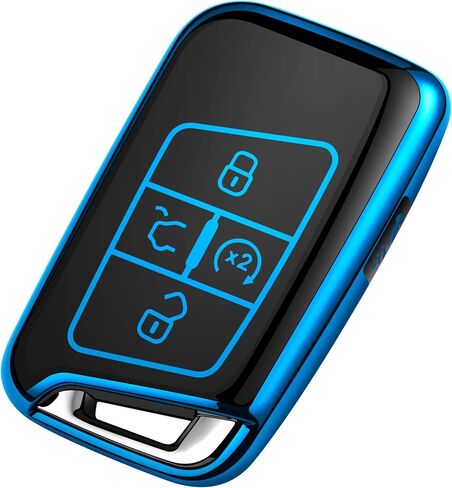 Tukellen for Volkswagen Key Fob Cover, Premium Soft TPU Full Protection Key Fob Case VW Tiguan Atlas Jetta Passat Golf Alltrack Smart Keyless Fob Remote Key (Red) in Saudi Arabia