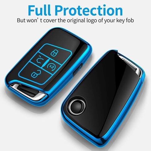 Tukellen for Volkswagen Key Fob Cover, Premium Soft TPU Full Protection Key Fob Case VW Tiguan Atlas Jetta Passat Golf Alltrack Smart Keyless Fob Remote Key (Red) in Saudi Arabia