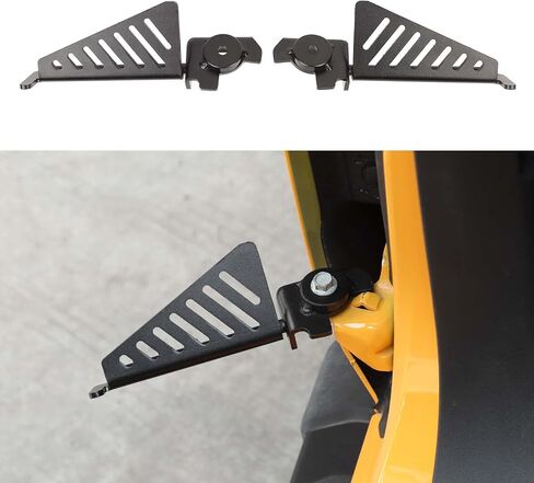 Front Foot Pegs Rest Pedals Compatible With Ford Bronco Exterior Door Hinge Foot Peg Rest 2021 2022 + 2/4Doors (Black,2pc/set, iron,Model B) in Saudi Arabia