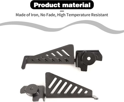 Front Foot Pegs Rest Pedals Compatible With Ford Bronco Exterior Door Hinge Foot Peg Rest 2021 2022 + 2/4Doors (Black,2pc/set, iron,Model B) in Saudi Arabia