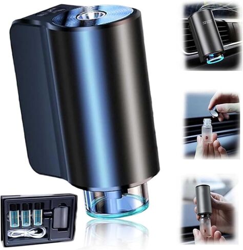 معطر هواء السيارة الذكية مع ثلاثة رائحة قابلة للتعديل، Aromatizante para Carro Inteligente رائحة السيارة الذكية (ناشر + 3 قطع للرجال) in Kuwait