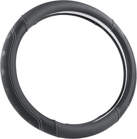 GIANT PANDA Car Steering Wheel Cover for Ford - F150 F250 F350 Expedition, (15.5-16 inches - Black+Gray Line) in Saudi Arabia