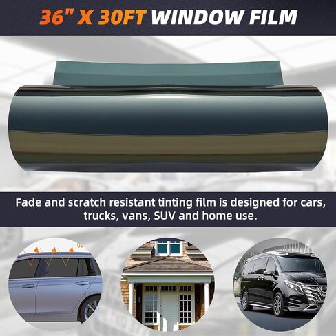 1PLY HD Carbon 20% VLT Window Tint Film for Cars and Home 36" X 30FT & Installation Tools,Fit Privacy Window Tint for Cars or Home Blocks UV/IR Rays, Heat & Glare,Scratch Resistance in Saudi Arabia