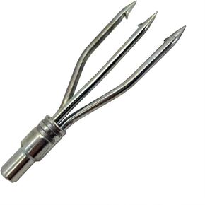 Speargun Galvanized Trident - Flat 3-Prong for Spearfishing, Freediving & Scuba Diving in Saudi Arabia