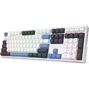 ريدراجون كيبورد ميكانيكي K668، RGB، سلكية، مفاتيح حمراء، ابيض، الوان متعددة in Kuwait