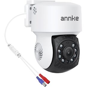 Annke 1080p 2mp AHD CCTV Home Surveillance Dome Pt ​​Camera مع مقلاة 350 درجة و 90 درجة ، رؤية ليلية IR 100 قدم ، IP65 Adducture Security Add -on Cam للاستخدام في الهواء الطلق ، توافق واسع - APT200 in Kuwait