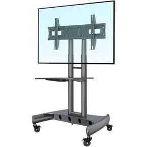 Aluminum AVA1500-60-1P 32"-75" White LCD TV Cart Flat Panel Plasma Trolley Stand with Camera Tray and AV Stand in Kuwait