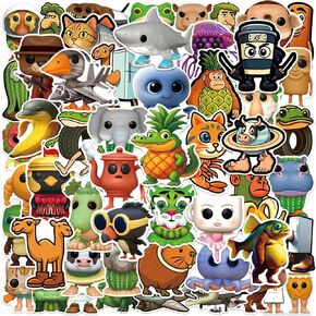 50pcs ملصقات حيوانات البكر الإيطالية للأطفال ، ملصقات ترالاليرو ترالالا لزجاجات المياه ، حزمة ملصق تونغ تونغ تونغ ساهور فينيل مقاوم للماء لأجهزة الكمبيوتر المحمولة. in Saudi Arabia
