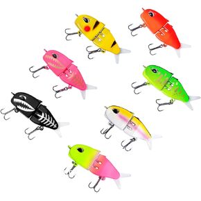7Pack Mini Glide Bait, Raptor Glide Bait, Swimbait Fishing Lures for Freshwater and Saltwater, Amazing Fishing Gear Present for Family in Saudi Arabia