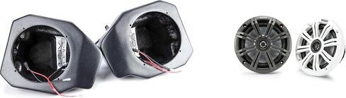 Kicker 45KM654 6.5" Marine Speakers and Front 6.5in Speaker Pods Compatible with Polaris Ranger XP1000 2018-2024 in Saudi Arabia